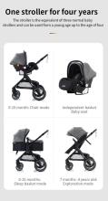 Kids Buggy 3 in 1 Art.X1 Pink  Stoller 3 in1