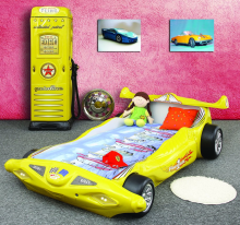 Plastiko Formula 1 Art.81918  Детская стильная кровать-машина с матрасом 200x90cm
