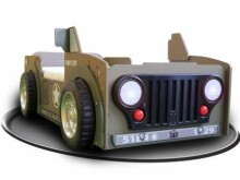 Plastiko Jeep Art.81919  Laste stiilne voodilaud madratsiga 190x90sm