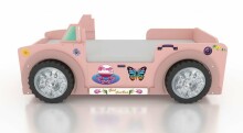 Plastiko Jeep Pink Art.81920 Ergonomiška vaikų lova - Automobilis su čiužiniu 190x90 cm