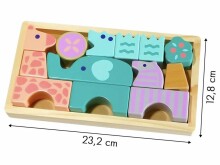 „Eco Toys“ mediniai blokai Art.HJD931865 Medinis konstruktorius