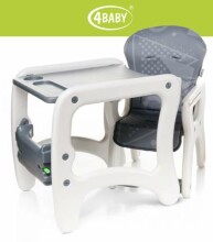 „4Baby'18“ mados kol. Turkaus maitinimo kėdė + stalo transformatorius