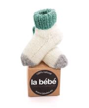 La Bebe™ Lambswool Natural Eco Socks Art.83993 Green Baby Socks