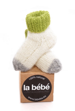 La Bebe™ Lambswool Natural Eco Socks Art.83993 Green Baby Socks
