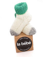 La Bebe™ Lambswool Natural Eco Socks Art.83993 Green Baby Socks