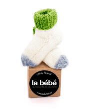 La Bebe™ Lambswool Natural Eco Socks Art.83993 Green Baby Socks