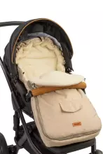 Sensillo Classic Romper Bag Art.84667 Cappuccino/Wool Bērnu ziemas ratu guļammaiss ar aitas vilnas oderi