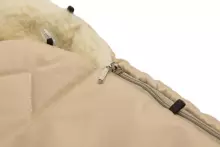 Sensillo Classic Romper Bag Art.84667 Cappuccino/Wool Bērnu ziemas ratu guļammaiss ar aitas vilnas oderi