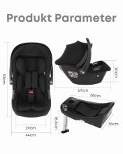 BabyVoyage i-Size 40-85 cm Baby Car Isofix Art.85349 Black  Детское автокресло (0-13 кг)