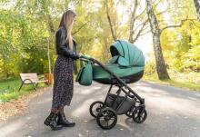 Camarelo Zeo Eco Art.05. 2in1 Multifunctional Stroller, Black