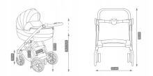 Camarelo Zeo Eco Art.05. 2in1 Multifunctional Stroller, Black