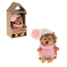 Orange Toys Fluffy the Hedgehog in white/pink hat Art.OS605/15A Mīksta rotaļlieta Ezītis Pūkains baltā un rozā cepurē (15 cm)