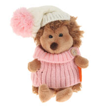 Orange Toys Fluffy the Hedgehog in white/pink hat Art.OS605/15A Mīksta rotaļlieta Ezītis Pūkains baltā un rozā cepurē (15 cm)
