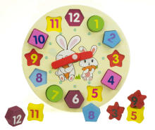 Ikonka Wooden Clock Art.KX7573