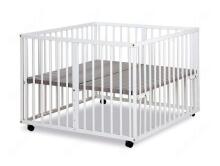 Klups Kojec  II White playpen with mattress