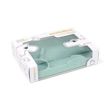 Done by Deer Peekaboo compartment plate Deer Friends, Blue
