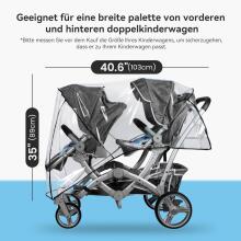 Universal Rain Cover for Twins Art.9161 Lietusplēve dvīnu ratiņiem