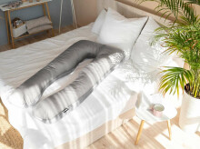 La Bebe™ Cushy Maternity Pillow Art.91913 Многофункциональная подушка для беременных и кормящих (U Shaped) , наполнение синтепон, 155x80cm
