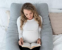 „La Bebe ™ Cushy“ motinystės pagalvė 91913 daugiafunkcinė pagalvė nėščioms moterims (U formos) 155x80cm