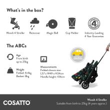 Cosatto Woosh 4 Pushchairs Art.92235 Black Baby stroller
