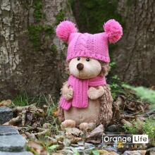 Orange Toys Fluffy the Hedgehog in double-pompon hat Art.OS607/15 Plush toy (15cm)