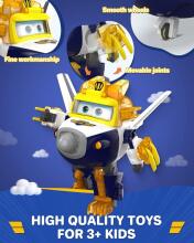 Super Wings Transforming Paul Art.EU760965 Transformējoša lidmašīna un spēka bumbas rotaļlieta, 12,3 cm
