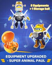 Super Wings Transforming Paul Art.EU760965 Transformējoša lidmašīna un spēka bumbas rotaļlieta, 12,3 cm