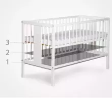 La Bebe™ Kids Wood Cot  Tomi 7 Art.92461 Natural Bērnu kokā gultiņa 120x60cm