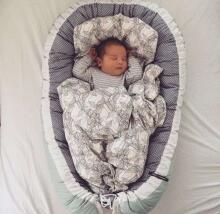 La Bebe™ Babynest Art.93328 Silver Deco Cocoon