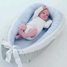 La Bebe™ Babynest Art.93328 Silver Deco Cocoon
