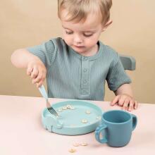 Done by Deer Peekaboo dinner set Deer friends Blue