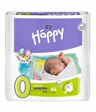 Happy Before Newborn Art.93869 Детские подгузники 0 размер до 2 кг,46 шт.