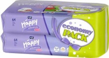 „Happy Economy“ drėgnos servetėlės su vitaminu E 2x64vnt