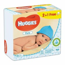 Huggies Pure Art.041550091 Baby wipes for sensitive skin 56pcs 2+1