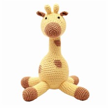 NatureZoo Teddy Bear Mr.Giraffe Art.10051 Вязаная детская игрушка со звуковым эффектом