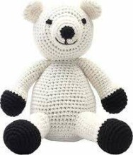 NatureZoo XL Teddy Bear Sir.Polarbear Art.11010  Вязаная детская игрушка из натурального бамбука,40см