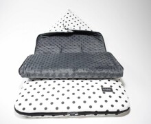 La bebe™ Minky+Cotton Sleeping bag Art.96511 Grey Mīksts konvertiņš ratiņiem
