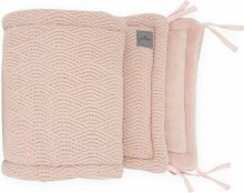 Jollein Bumper Art.004-895-65286 River Knit Pale Pink Бортик-охранка для детской кроватки