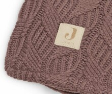 Jollein Cot Spring Knit Art.516-511-66036 Chestnut/Coral Fleece  - Megztas languotas 150x100cm