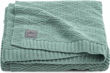 Jollein Cot River Knit Art.516-522-65285 Ash Green - Детское одеяло из натурального органического хлопка , 100х150см