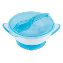 Babyono Art.1063/05 WHITE set plate and spoon