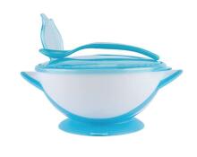 Babyono Art.1063/05 WHITE set plate and spoon