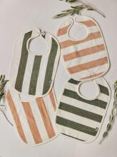 Jollein Bib Stripe Terry GOTS Art.8717329369870 Biscuit