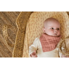 Jollein Bandana Bib Wrinkled Cotton Art.029-868-66042 Rosewood