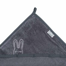 Jollein Bathcape Bunny Velvet  Art.534-571-65116  Baby käterätik rätikuga 100x100sm