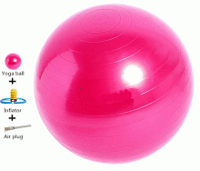 „Frogeez ™“ gimnastikos fitballas. Art. L20076 „Pink Fitness“, joga, gimnastikos kamuolys, 75 cm
