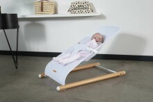 Childhome Evolux Bouncer  Art.CHEVOBONW White  Эргономичное кресло - шезлонг для малышей