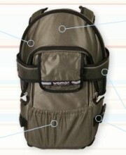 WOMAR Kengūros krepšys RAIN NO. 8 skirtas vaikams nuo 4 iki 24 mėnesių (sveriantiems 3-13 kg).