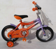 Vaikų dviratis BMX Kimy 12 '' 2010 paprastas dviratis su papildomais ratais