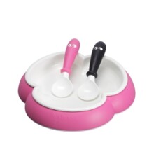 BABYBJORN Plate and Spoon  Pink  Комплект столовых принадлежностей